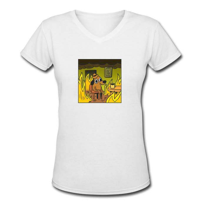 Women's V-Neck T-Shirt - white