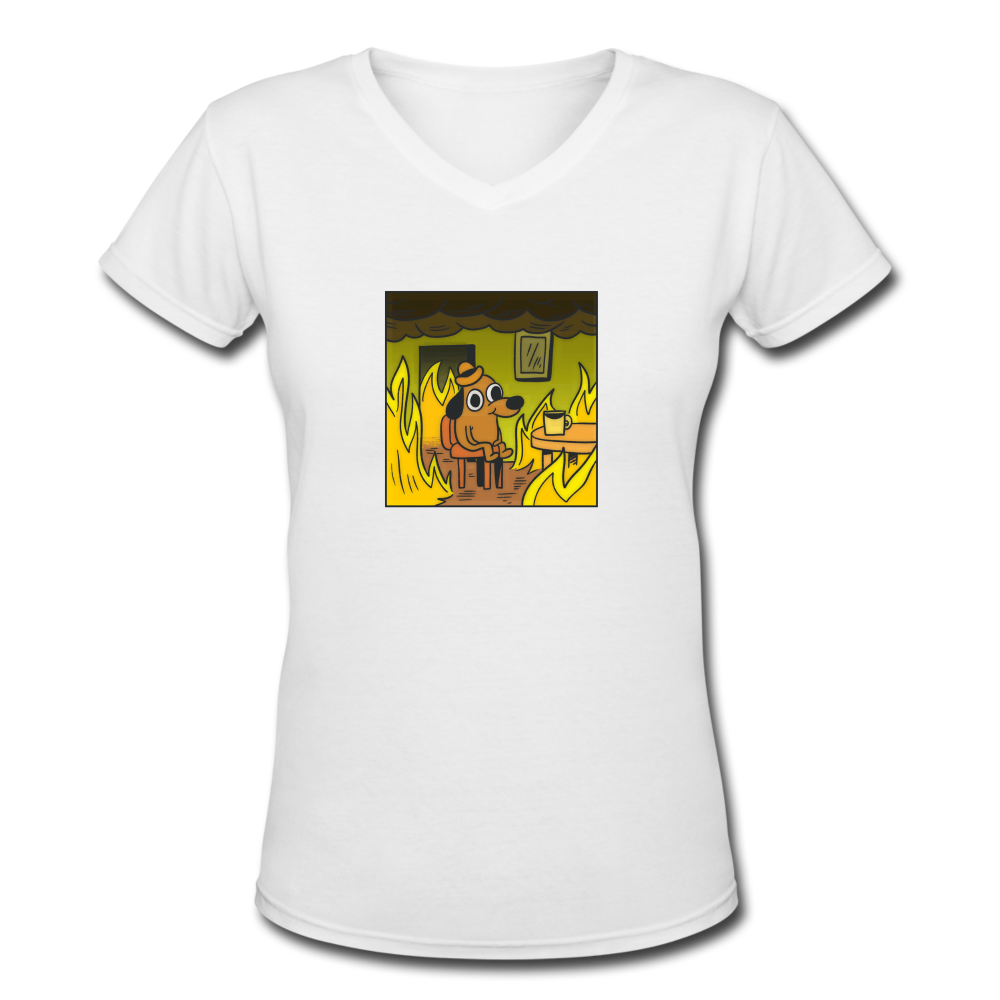 Women's V-Neck T-Shirt - white